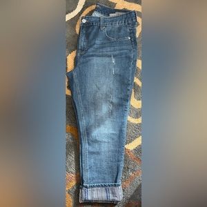 Melissa McCarthy Seven 7 Capri Jeans Distressed Jeans 18W.